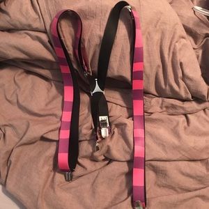 Pink and purple suspenders